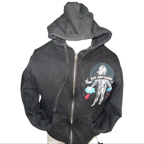 Say Anything Y2K Vintage Hoodie: Max Bemis: Warped Tour: pop-Punk: EMO: Small - Picture 2 of 4